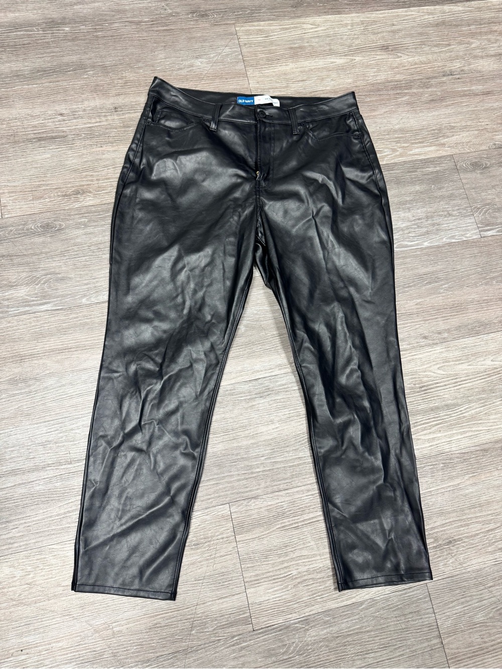 Old Navy Black Faux Leather Skinny Pants